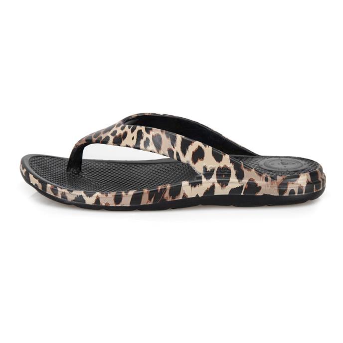 totes® SOLBOUNCE Ladies Toe Post Animal Print Extra Image 3